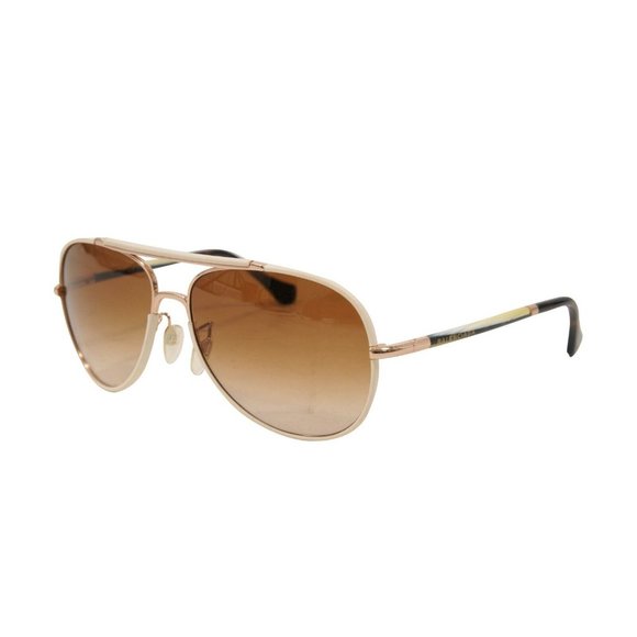 Balenciaga BA 14 24F Aviator Sunglasses 60-15 Cream Gold Brown Tortoise - Picture 3 of 9